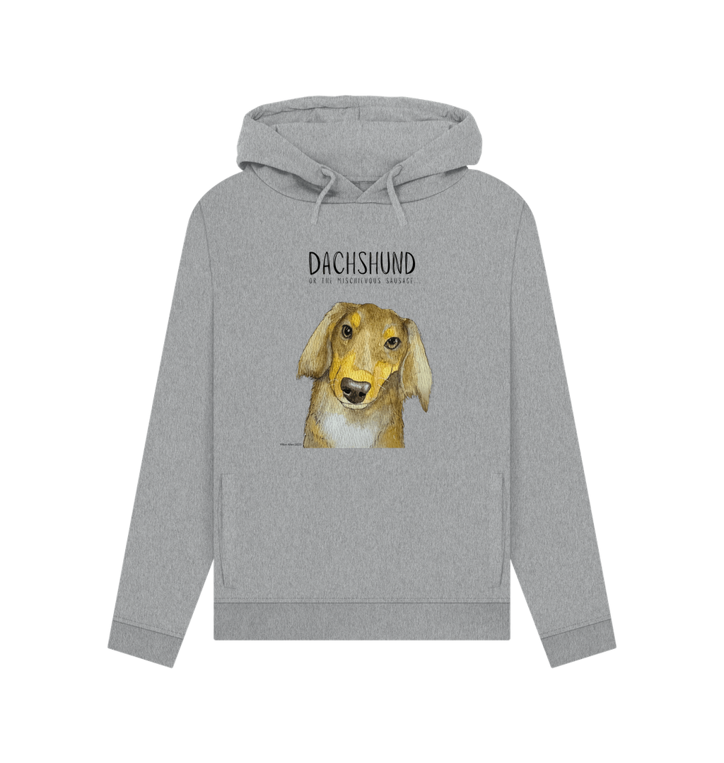 Long Haired Dachshund Hoodie in Organic Cotton