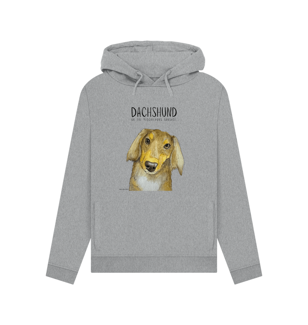 Long Haired Dachshund Hoodie in Organic Cotton