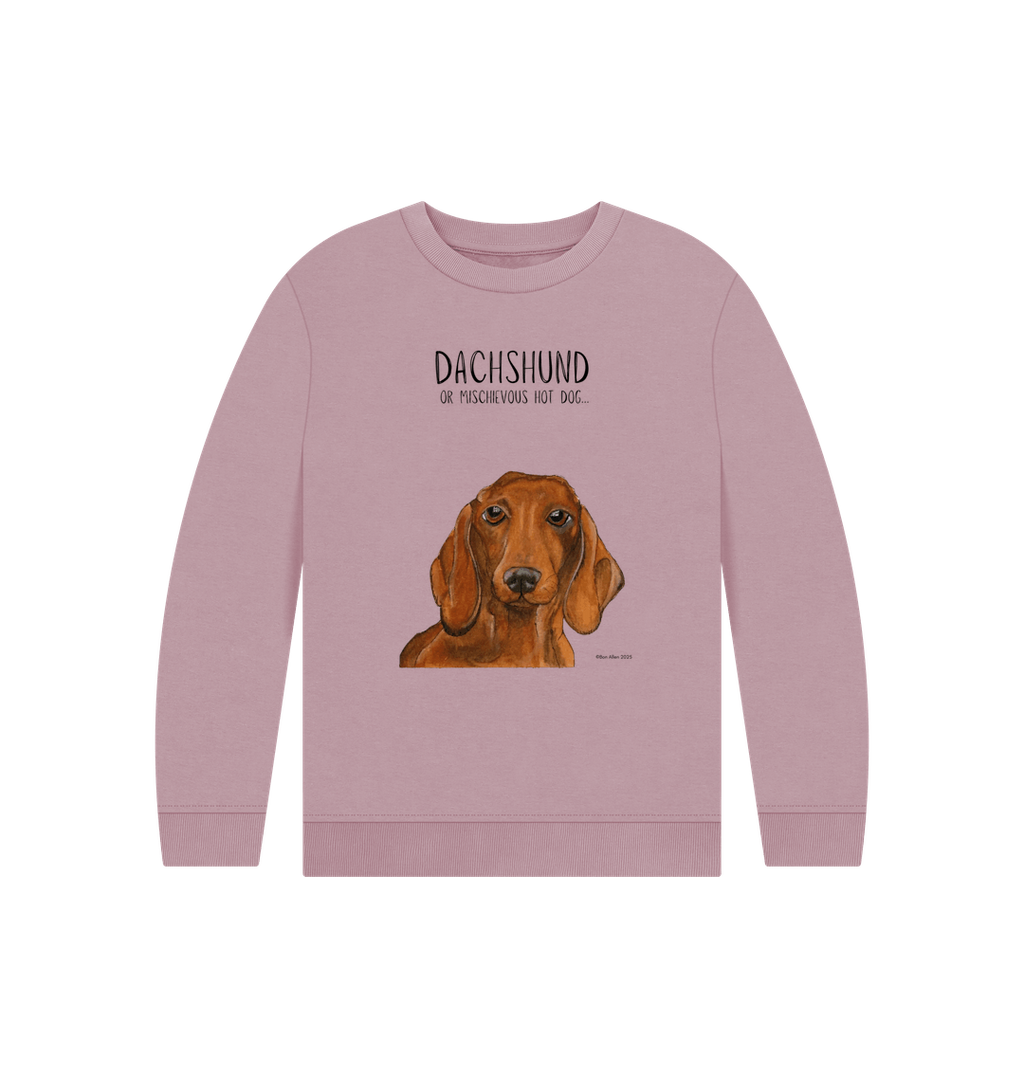 Snuggly Sausage Dog Kids Sweatshirt Ethically Made