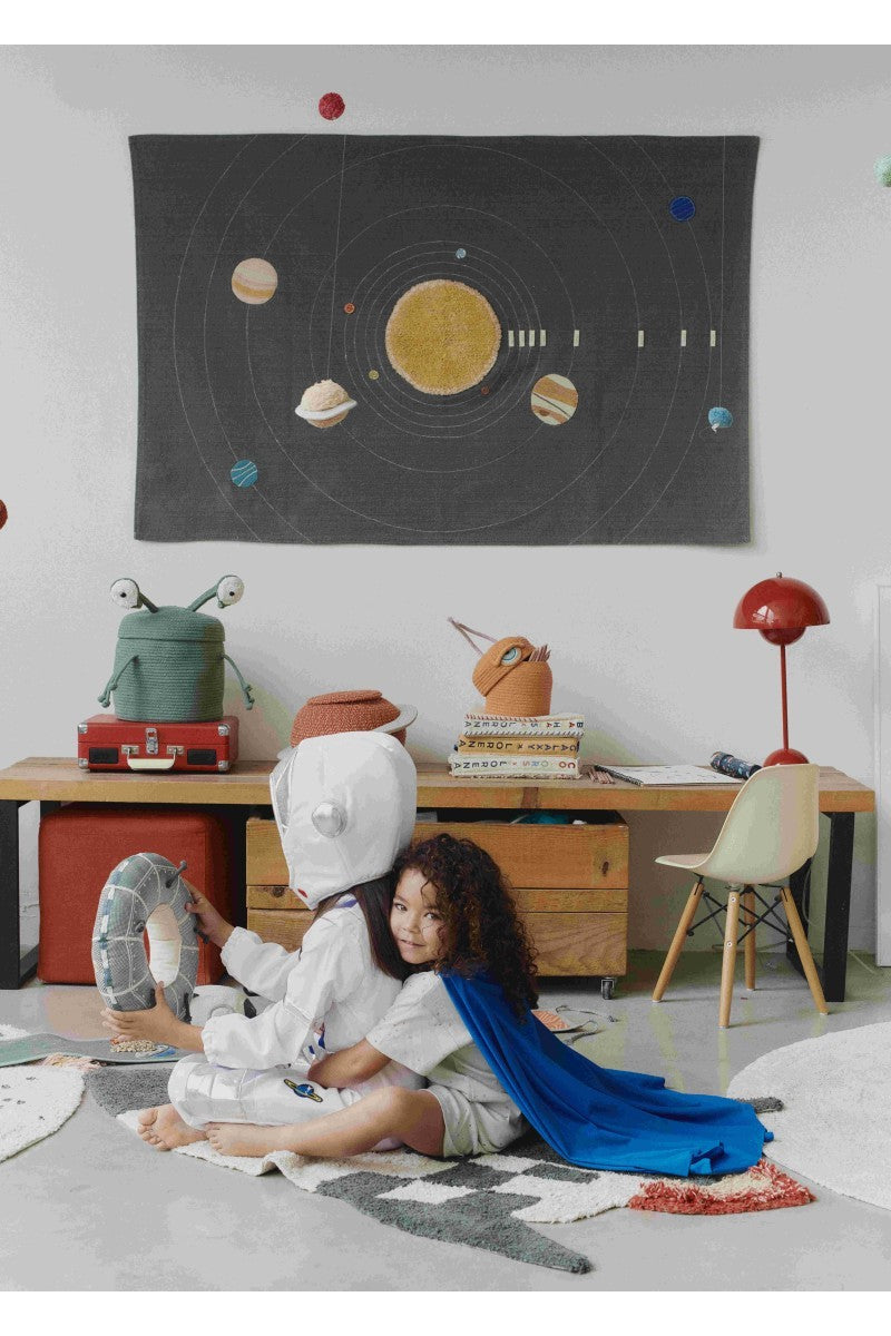 Ready to invade space... out and back! Join the Alien Zog basket and get ready for an exciting journey. Carefully handcrafted from braided string made of natural cotton and recycled PET bottle fibers for extra stability. by Lorena Canals at www.brixbailey.com