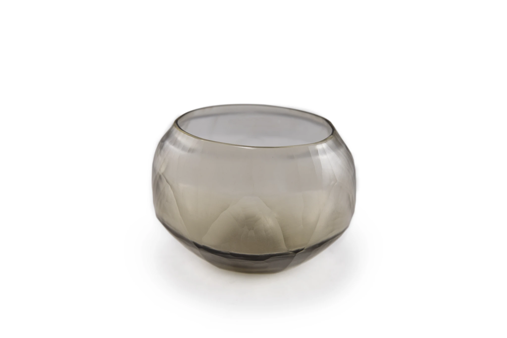 Sulphur Candleholder Smoke Grey 9H 11D cm
