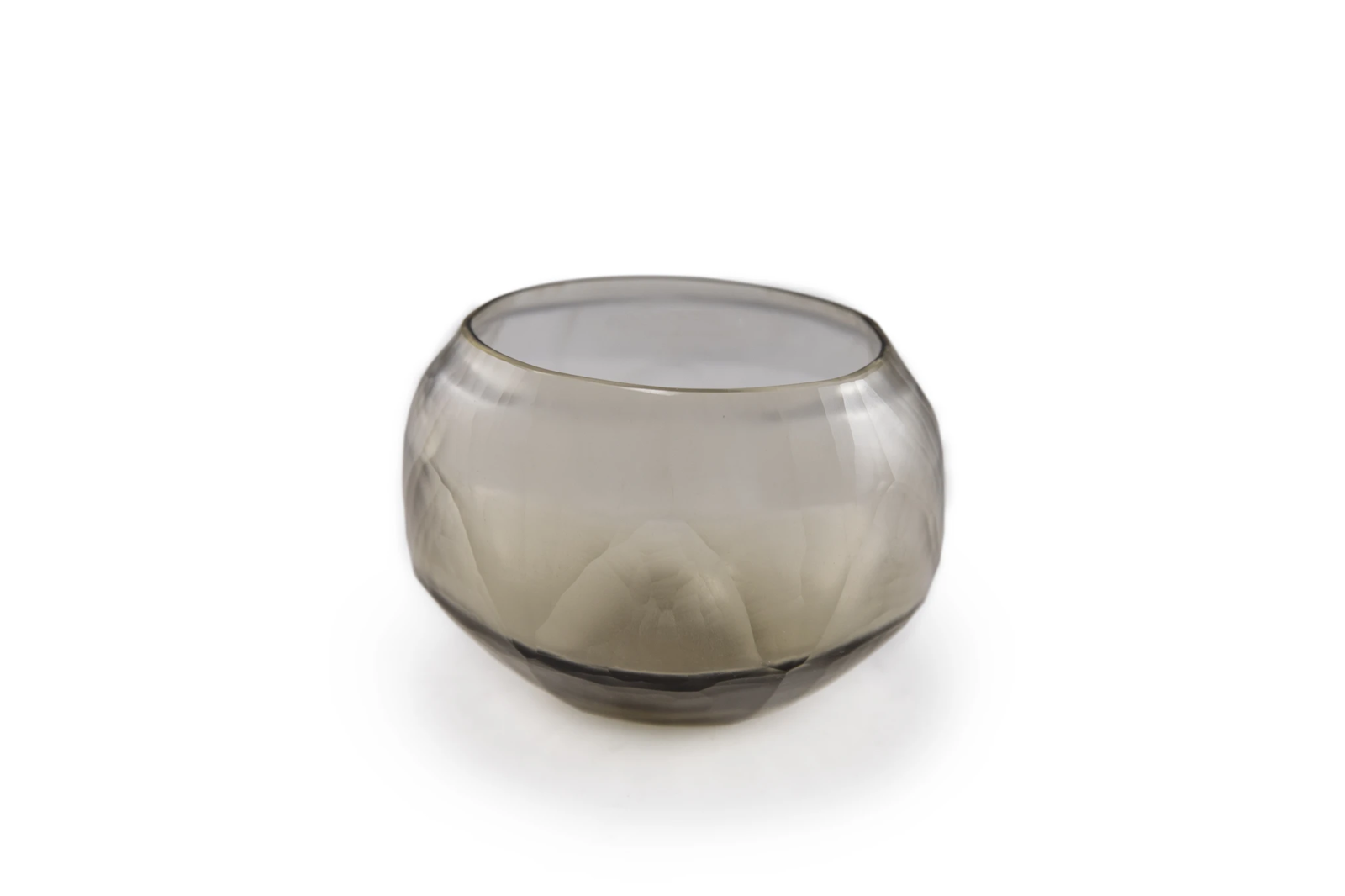 Sulphur Candleholder Smoke Grey 9H 11D cm