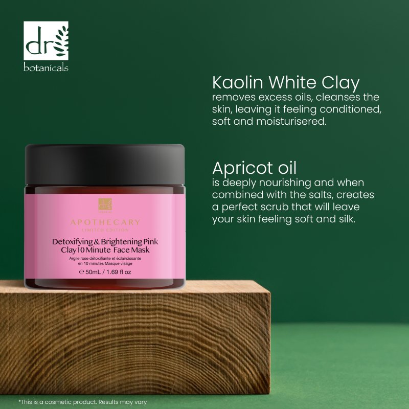 Pink Clay 10 Minute Detoxifying and Brightening Face Mask 50ml