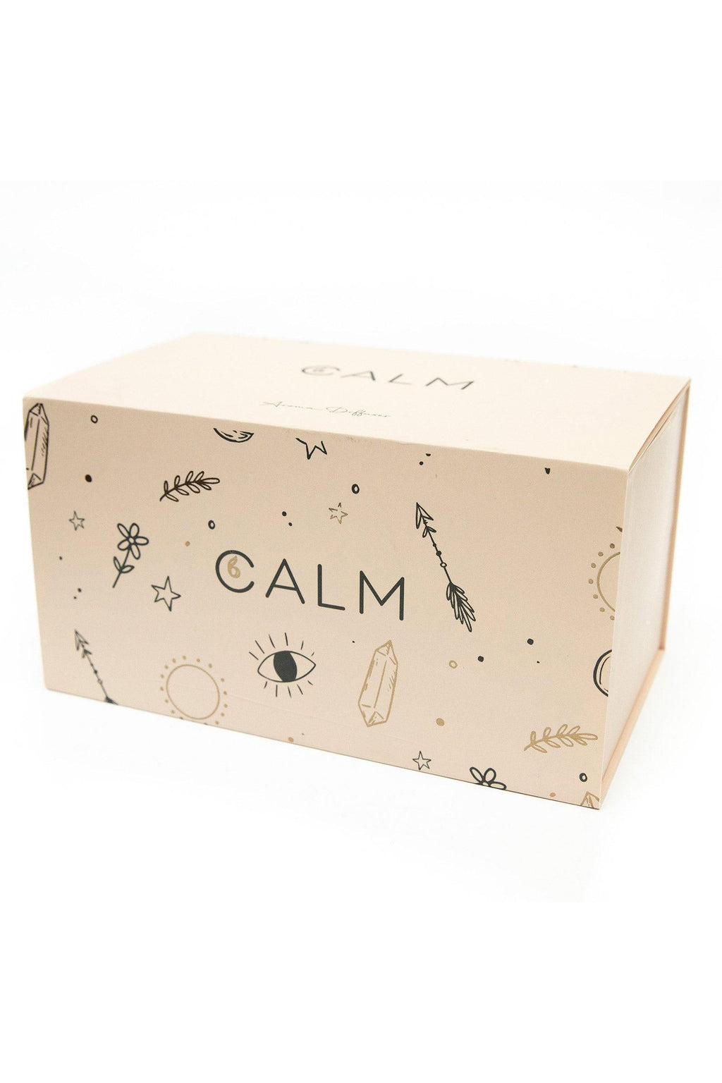 Geo Cut Glass Aroma Diffuser with Live Calm Essential Oil Set