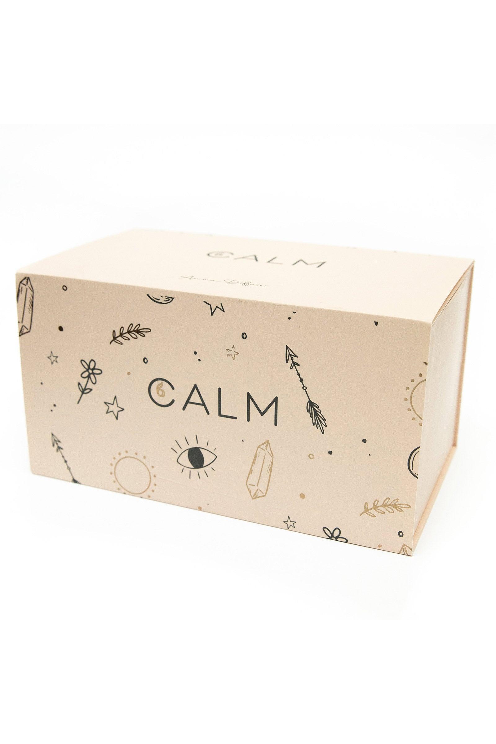 Geo Cut Glass Aroma Diffuser with Live Calm Essential Oil Set