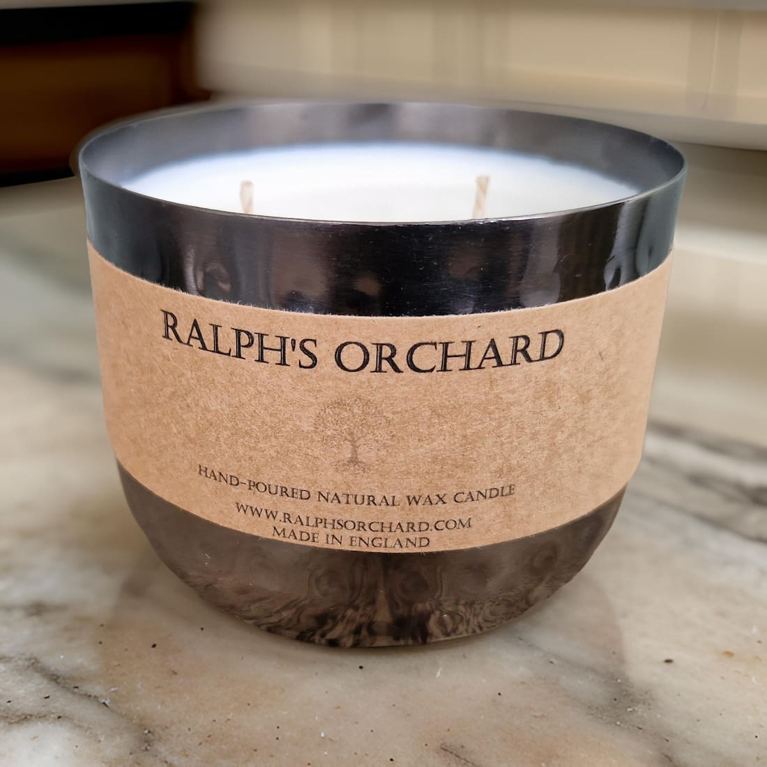 Two Wick Dimpled Black Candle