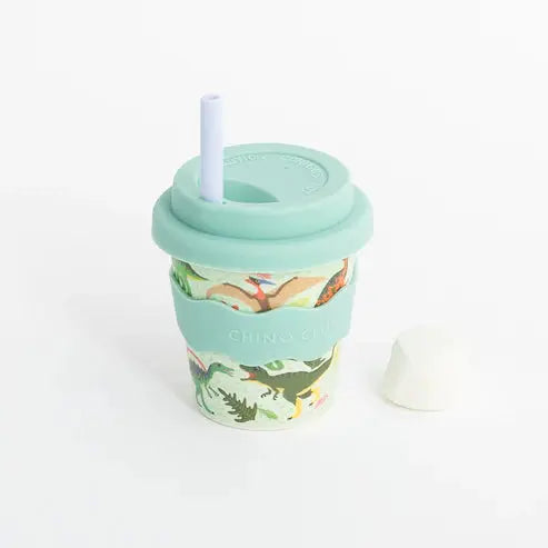Dinosaur Babychino Cup 4oz with Silicone Lid