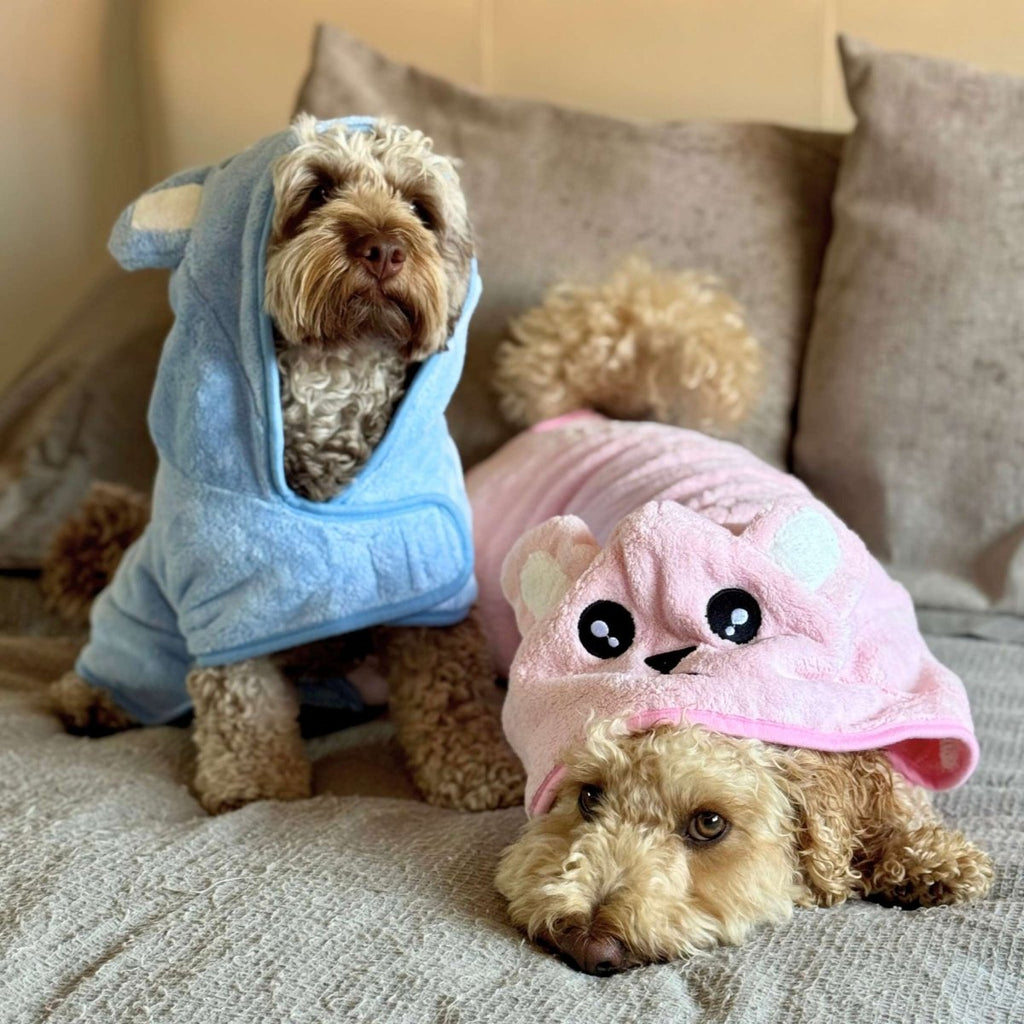 Pink Drying Robe for Dogs