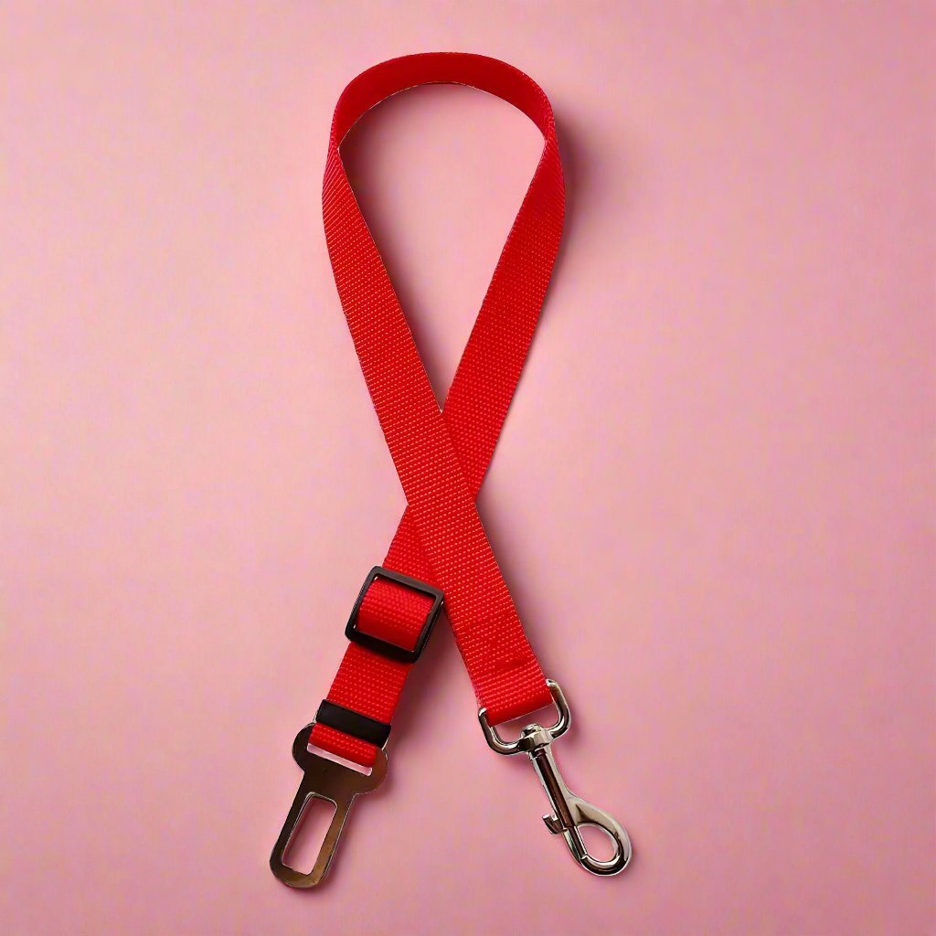 Red Dog Car Seat Belt Restraint