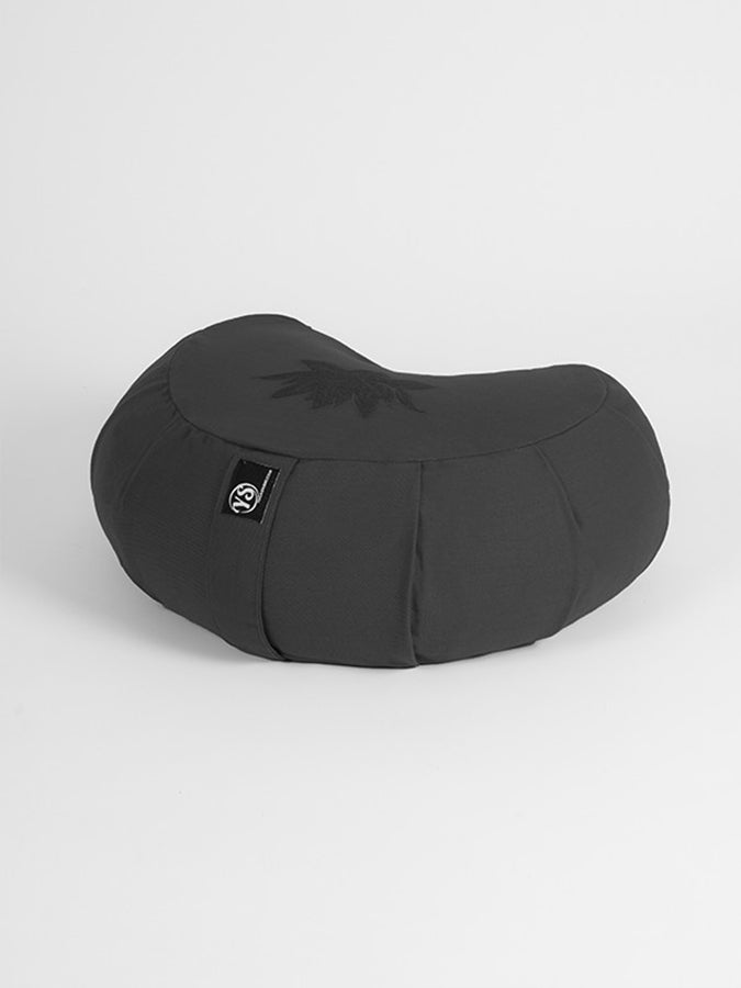 Organic Cotton Crescent Lotus Zafu Buckwheat Meditation Cushion