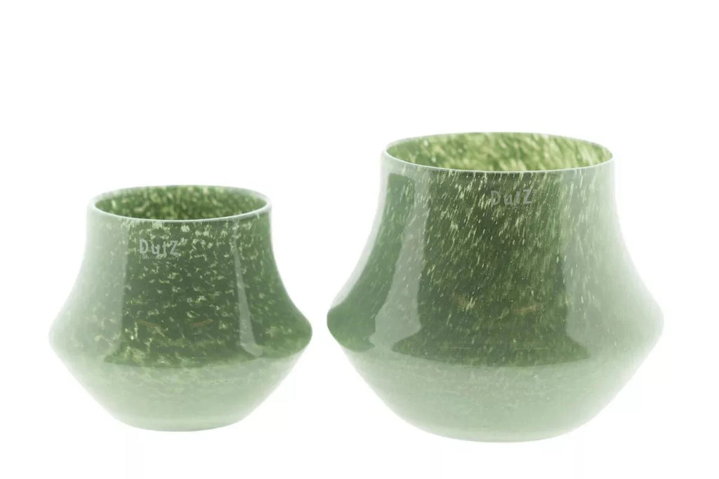 Orchid Pot Pistache Mouth Blown Glass