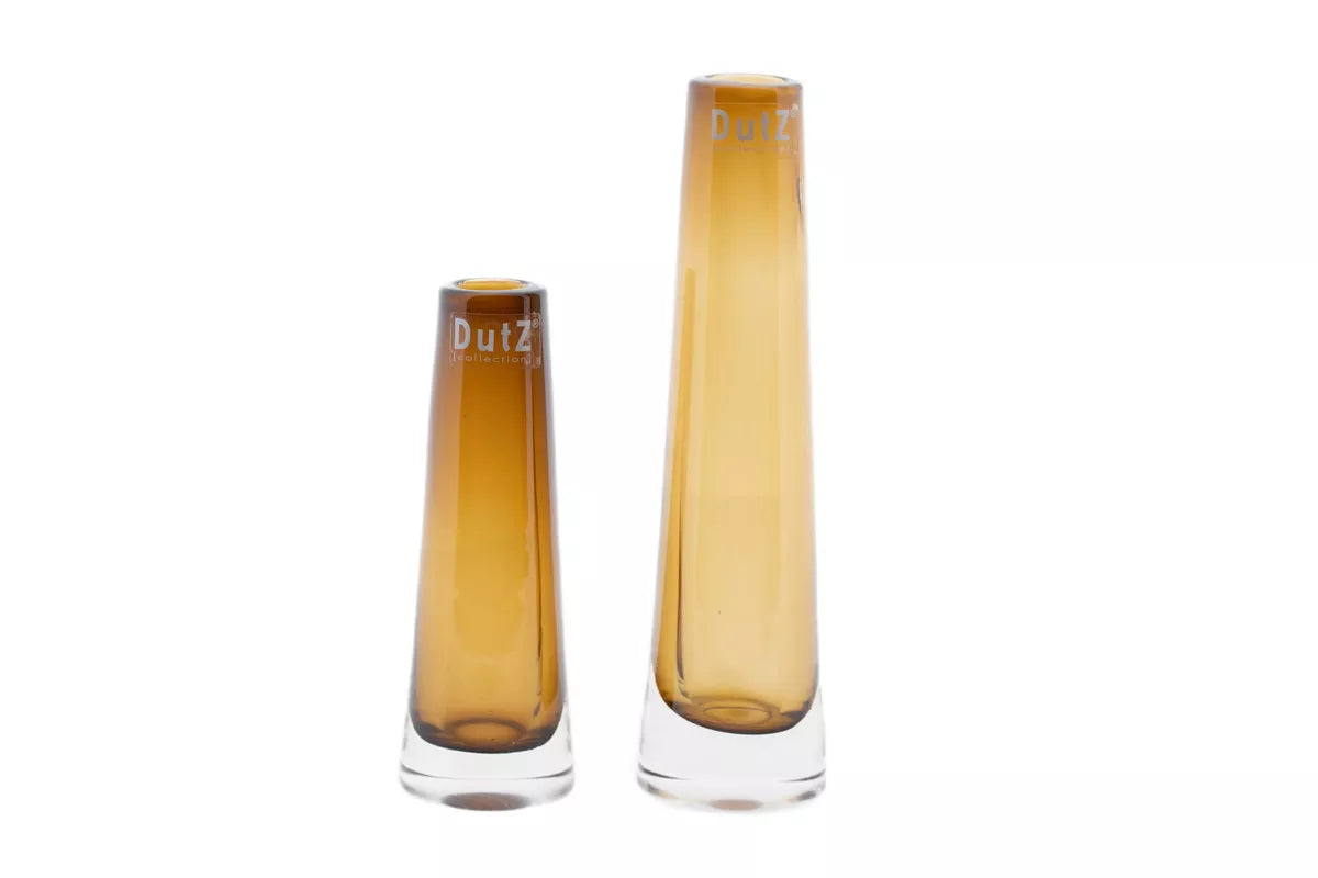 Amber Solifleur Vase Mouthblown Glass