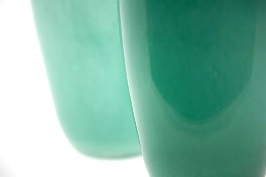 Dark Green Mouth Blown Flower Vase