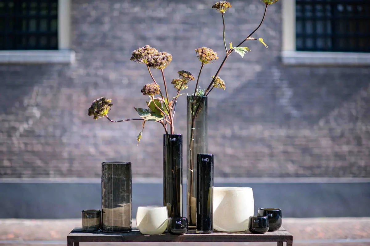 Glass Pot in Beige