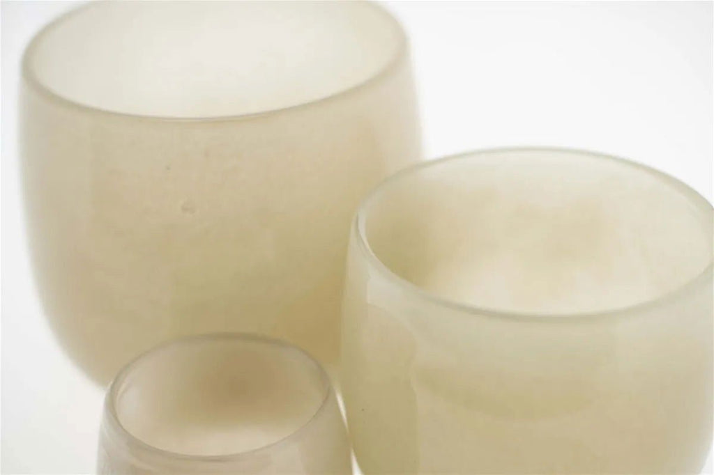 Glass Pot in Beige