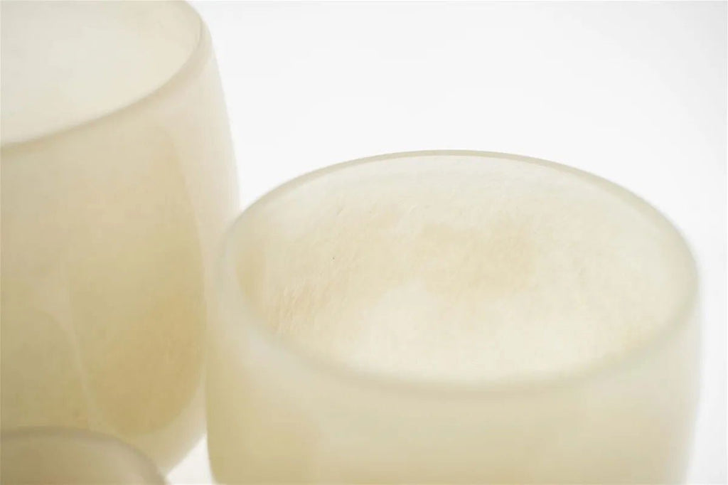 Glass Pot in Beige