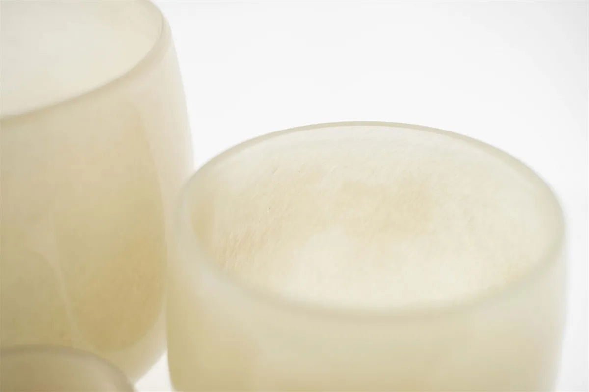 Glass Pot in Beige