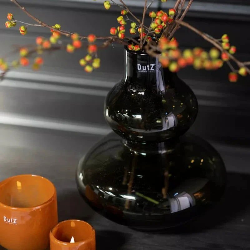 Eldorado Smoke Mouth Blown Glass Vase
