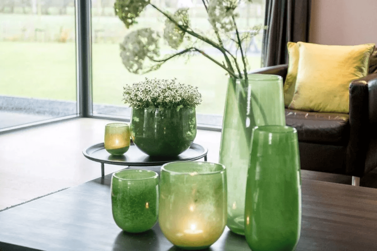 Robert Tall Vase in Jungle Green 50cm