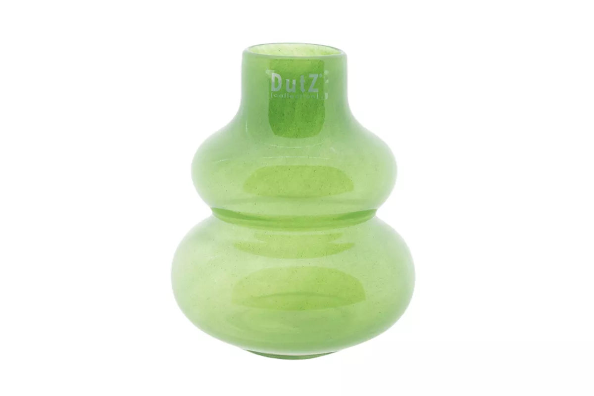 Jungle Green Mouth Blown Glass Vase Small 16cm Height
