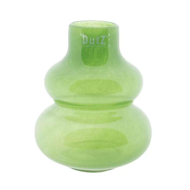 Jungle Green Mouth Blown Glass Vase Small 16cm Height