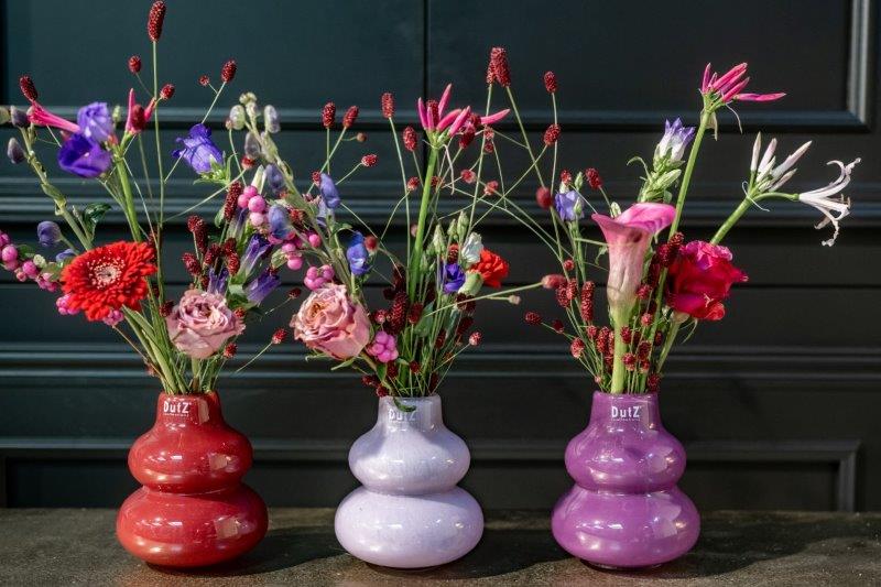 Flamingo Small Mouth Blown Glass Vase 16cm Height