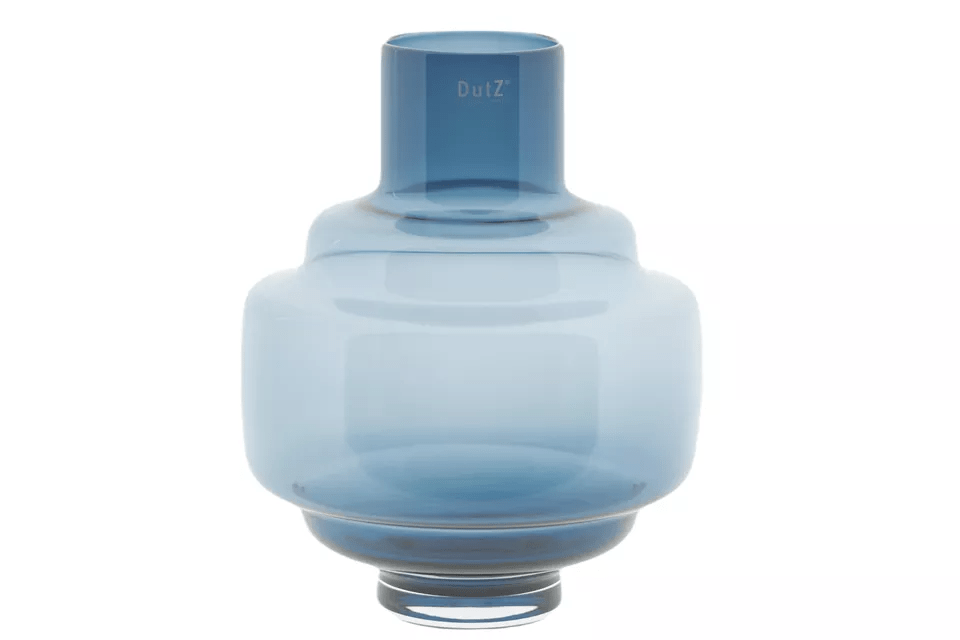 Nightblue Luxe Vase Mouth Blown Glass