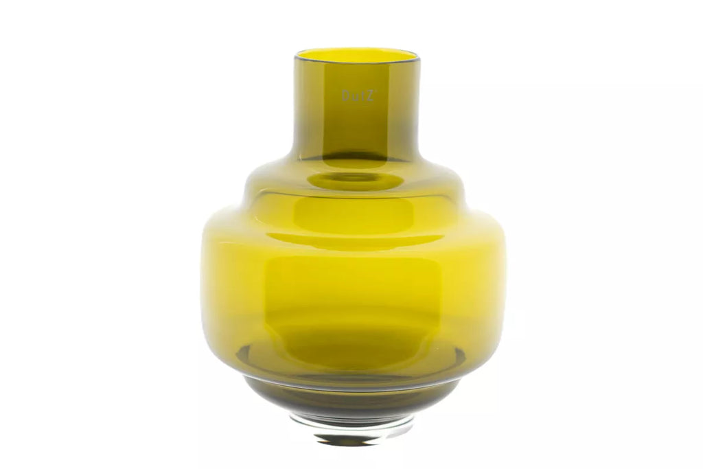 Olive Luxe Mouth Blown Glass Vase