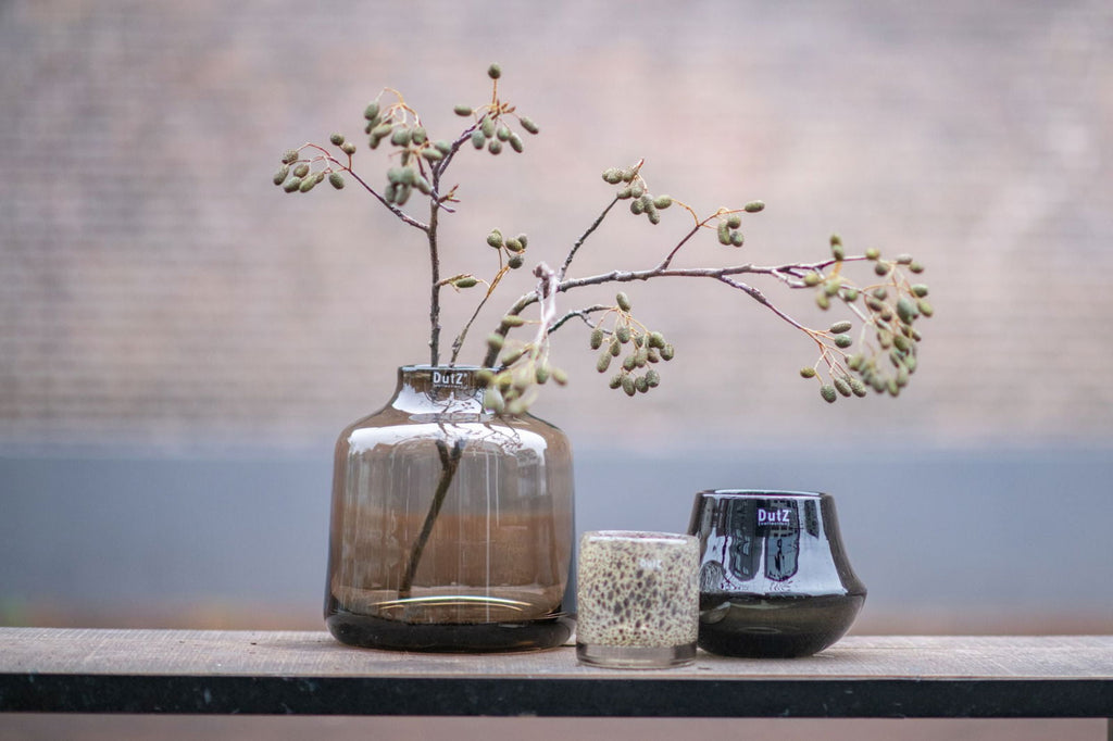 Smoke Orchid Pot Marco Mouth Blown Glass