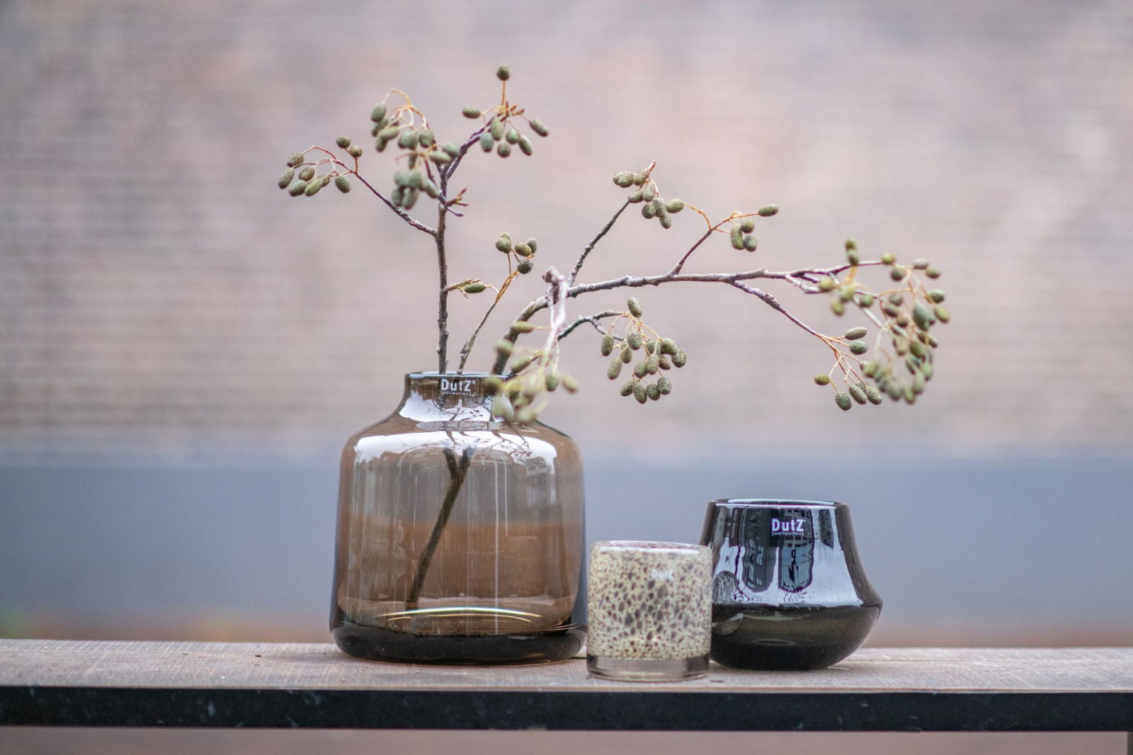 Smoke Orchid Pot Marco Mouth Blown Glass