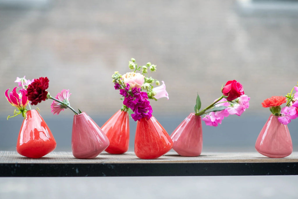 Tumbling Vase in Red, 12cm Height