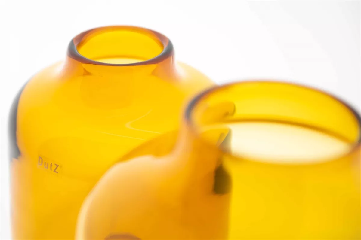 Amber Tisza Mouth Blown Glass Vase