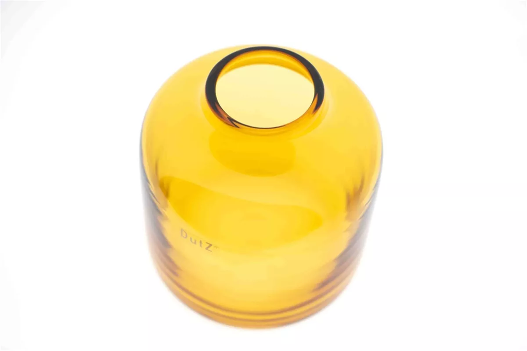 Amber Tisza Mouth Blown Glass Vase