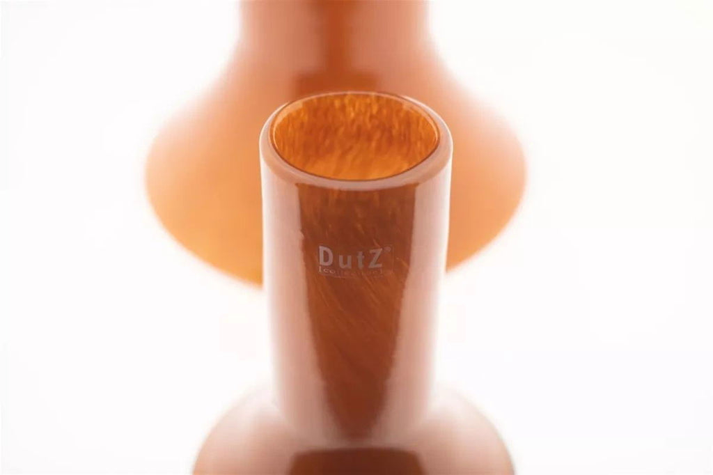 Marco Warm Orange Mouth Blown Glass Vase
