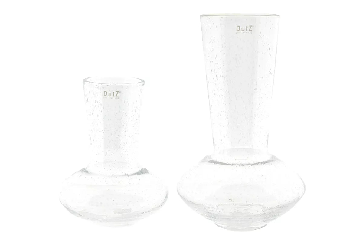Clear Bubbles Tall Vase for Long Stem Flowers