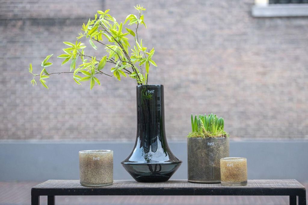Marco Smoke Mouth Blown Glass Vase