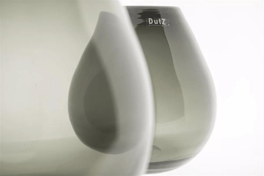Smoke Druba Vase in Mouth Blown Glass