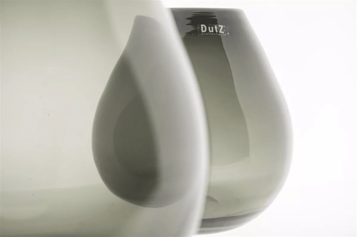 Smoke Druba Vase in Mouth Blown Glass