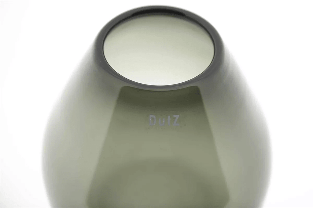 Smoke Druba Vase in Mouth Blown Glass