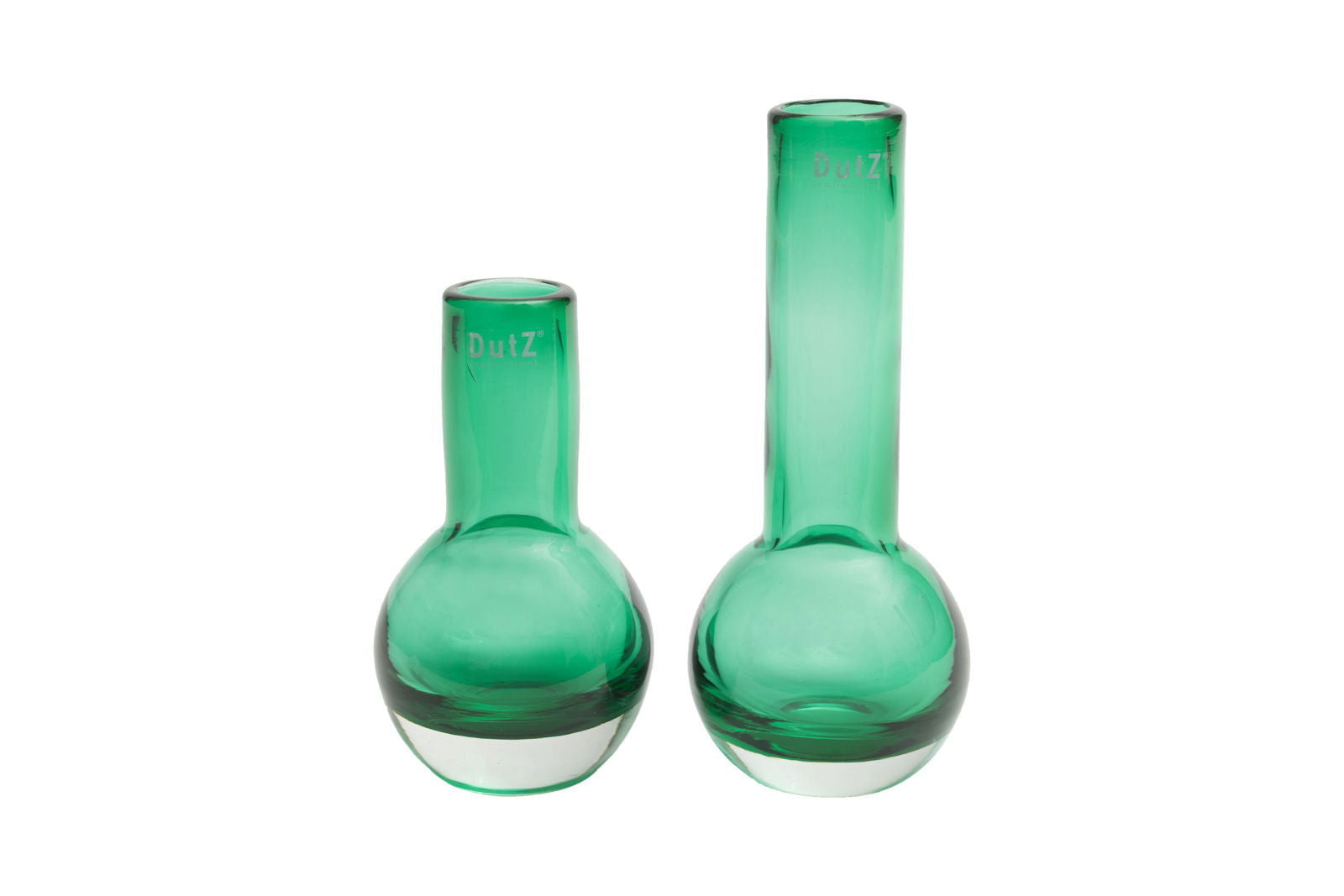 Jungle Green Mouth Blown Glass Vase