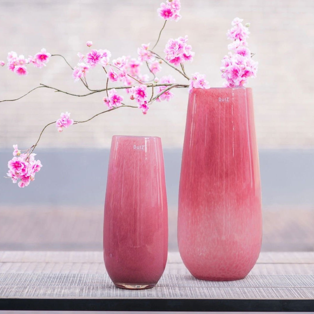 Robert Cranberry Mouth Blown Glass Vase