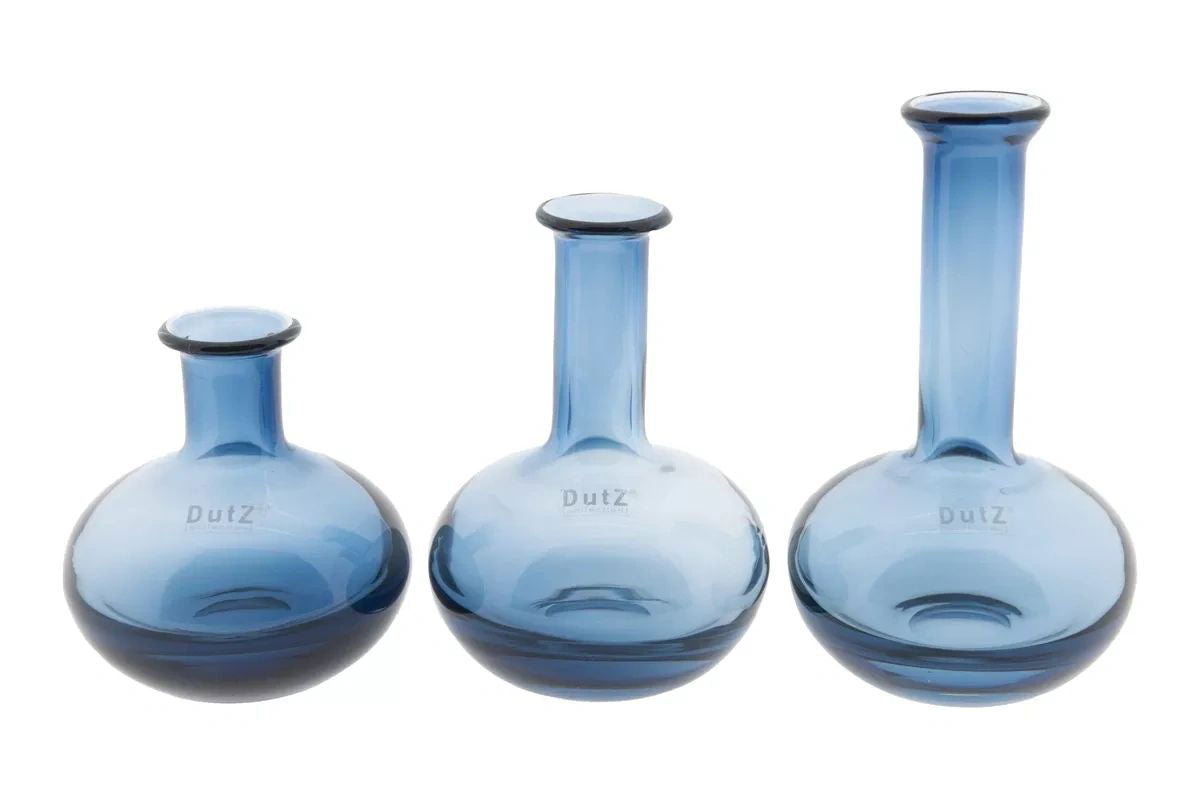 Manuela Vase Set of 6 Mouth Blown Glass