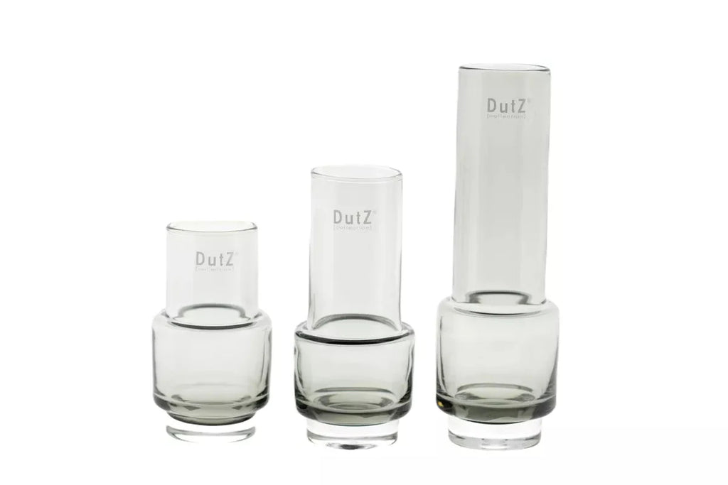 RONA Smoke Cylinder Vase Hand Blown Glass