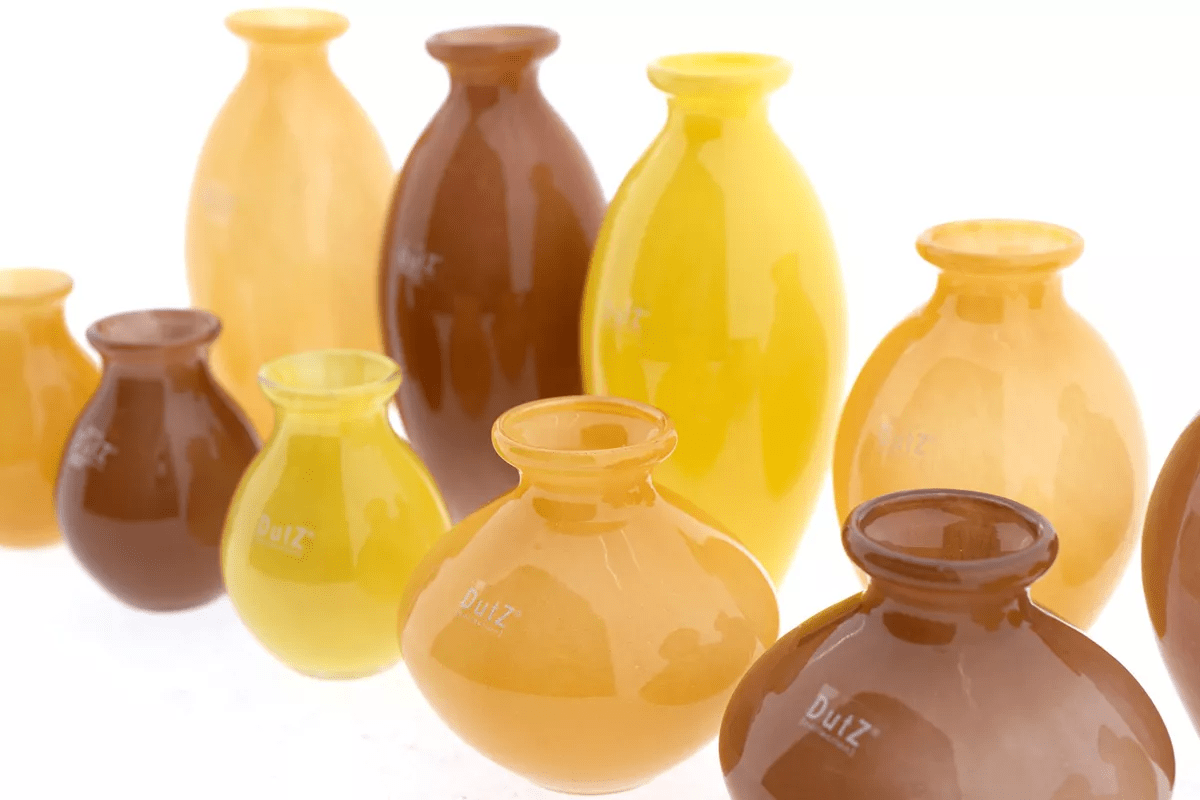 Yellow Orange Bud Vase Set of 24