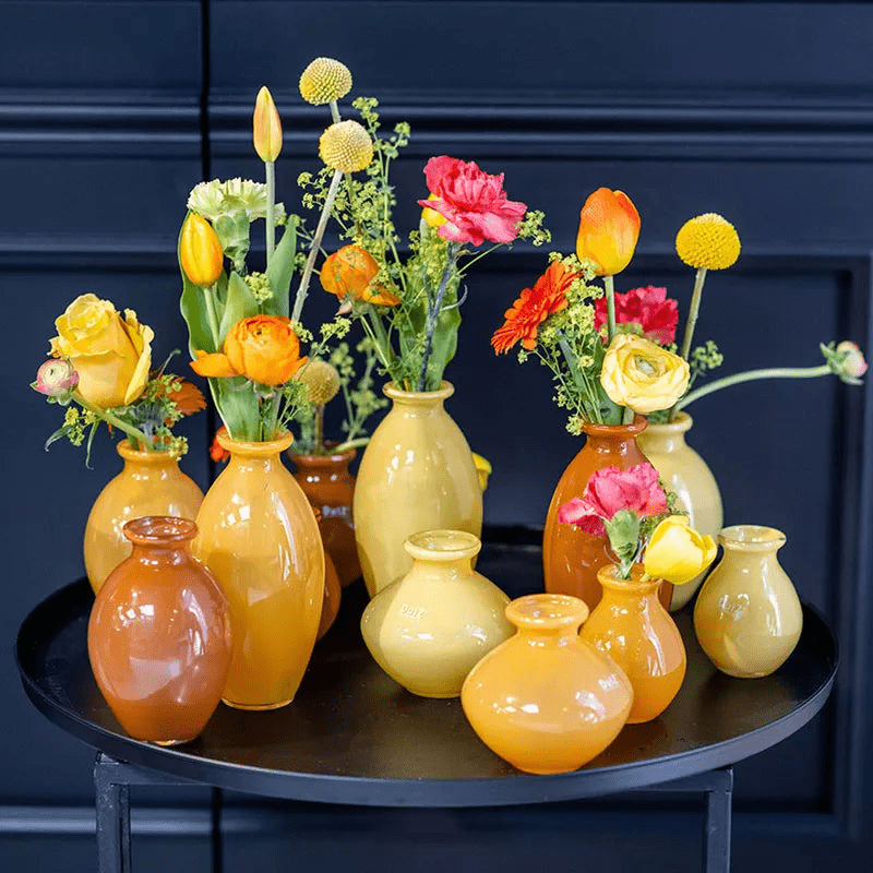 Yellow Orange Bud Vase Set of 24
