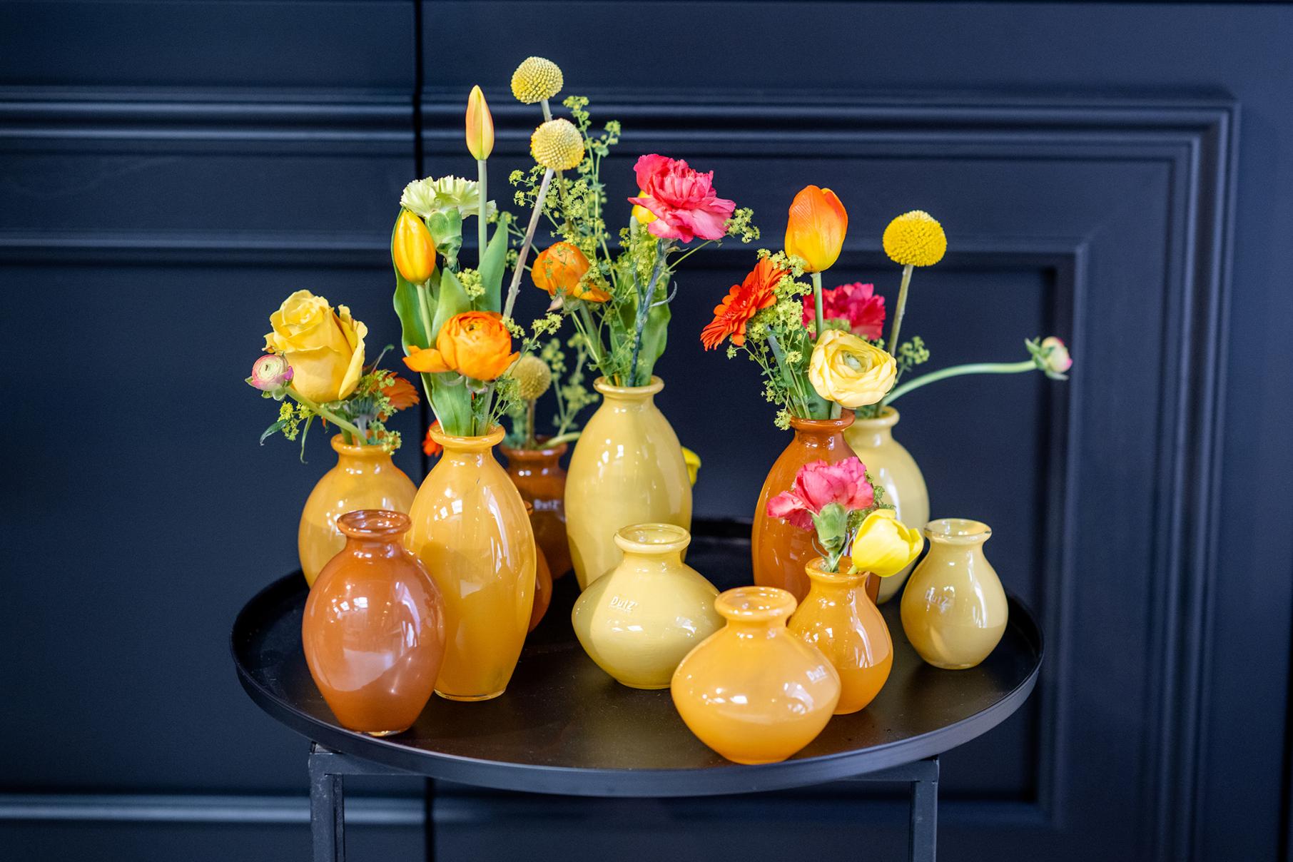 Yellow Orange Bud Vase Set of 24