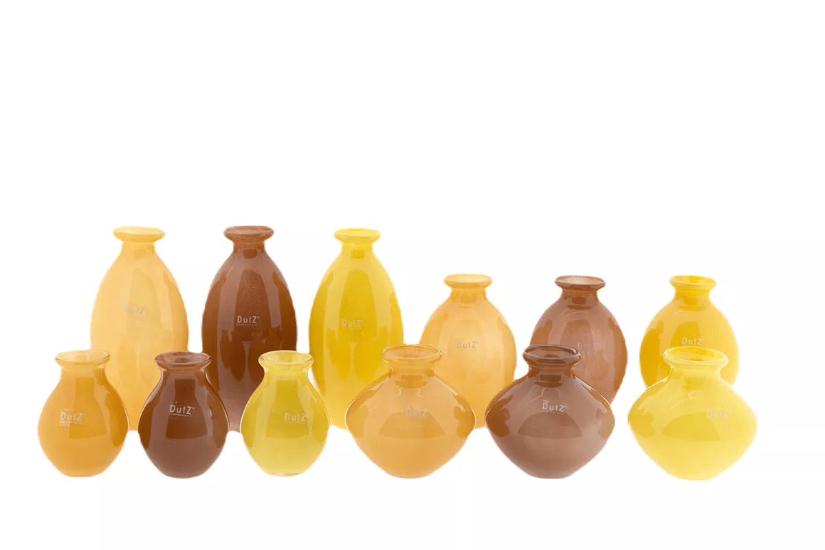 Yellow Orange Bud Vase Set of 24
