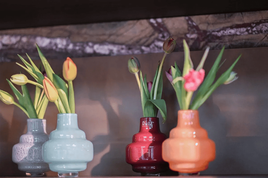 Small Mouth Blown Glass Vase