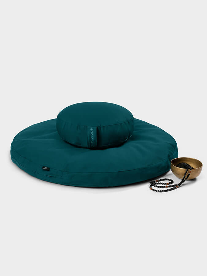 Round Organic Zabuton Meditation Cushion Kit with Zafu