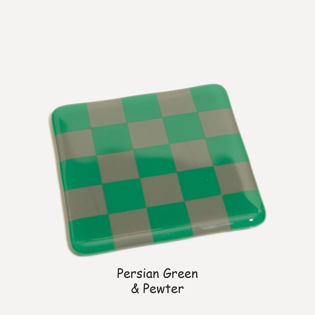 10cm Chequered Dual Colour Coaster Oceanside Collection